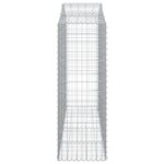 vidaXL Oblúkové gabionové koše 7 ks 200x50x140/160 cm pozink. železo – Obrázok 5