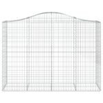 vidaXL Oblúkové gabionové koše 8 ks 200x50x140/160 cm pozink. železo – Obrázok 4