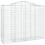 vidaXL Oblúkové gabiónové koše 5ks 200x50x160/180cm pozinkované železo – Obrázok 3