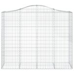 vidaXL Oblúkové gabiónové koše 5ks 200x50x160/180cm pozinkované železo – Obrázok 4