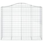 vidaXL Oblúkové gabiónové koše 11 ks 200x50x160/180 pozinkované železo – Obrázok 4