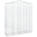 vidaXL Oblúkový gabionový kôš 3 ks 200x50x220/240cm pozinkované železo – Obrázok 3