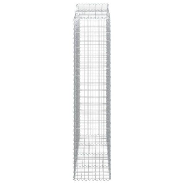 vidaXL Oblúkový gabionový kôš 3 ks 200x50x220/240cm pozinkované železo – Obrázok 5