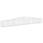 vidaXL Oblúkový gabionový kôš 4 ks 400x30x40/60 cm pozinkované železo – Obrázok 3