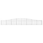 vidaXL Oblúkový gabionový kôš 4 ks 400x30x40/60 cm pozinkované železo – Obrázok 4