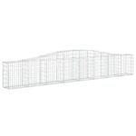vidaXL Oblúkový gabionový kôš 4 ks 400x30x60/80 cm pozinkované železo – Obrázok 3