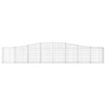vidaXL Oblúkový gabionový kôš 4 ks 400x30x60/80 cm pozinkované železo – Obrázok 4