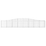 vidaXL Oblúkový gabionový kôš 8 ks 400x30x60/80 cm pozinkované železo – Obrázok 4
