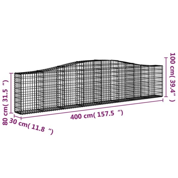 VXL8720845563998_g_en_hd_4.jpg vidaXL Oblúkové gabionové koše 5 ks 400x30x80/100cm pozinkované železo – Obrázok 6