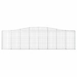 vidaXL Oblúkové gabiónové koše 4ks 400x30x100/120cm pozinkované železo – Obrázok 4
