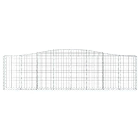 vidaXL Oblúkové gabiónové koše 7ks 400x30x100/120cm pozinkované železo – Obrázok 4