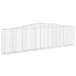 vidaXL Oblúkové gabiónové koše 9ks 400x30x100/120cm pozinkované železo – Obrázok 3