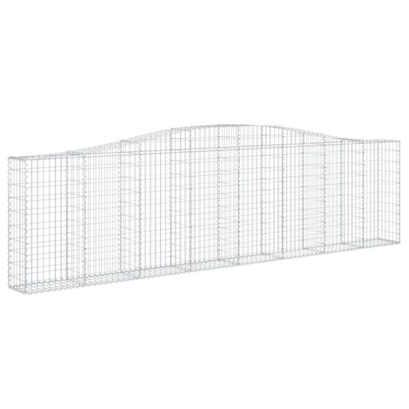 vidaXL Oblúkové gabiónové koše 9ks 400x30x100/120cm pozinkované železo – Obrázok 3