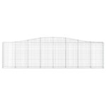 vidaXL Oblúkové gabiónové koše 9ks 400x30x100/120cm pozinkované železo – Obrázok 4