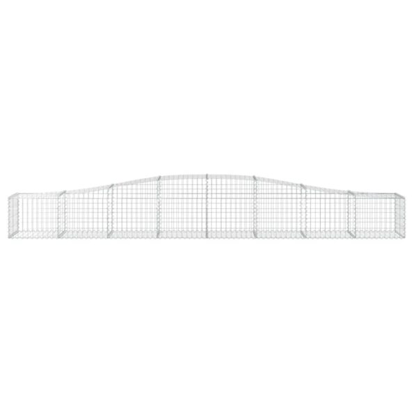 vidaXL Oblúkový gabionový kôš 2 ks 400x50x40/60 cm pozinkované železo – Obrázok 4