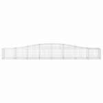 vidaXL Oblúkový gabionový kôš 9 ks 400x50x40/60 cm pozinkované železo – Obrázok 4