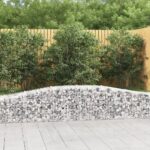 vidaXL Oblúkový gabionový kôš 9 ks 400x50x40/60 cm pozinkované železo