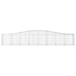 vidaXL Oblúkový gabionový kôš 15 ks 400x50x60/80 cm pozinkované železo – Obrázok 4
