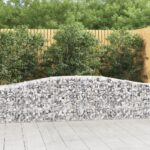 vidaXL Oblúkový gabionový kôš 15 ks 400x50x60/80 cm pozinkované železo