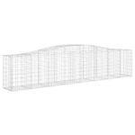 vidaXL Oblúkové gabionové koše 6 ks 400x50x80/100cm pozinkované železo – Obrázok 3