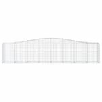 vidaXL Oblúkové gabionové koše 6 ks 400x50x80/100cm pozinkované železo – Obrázok 4