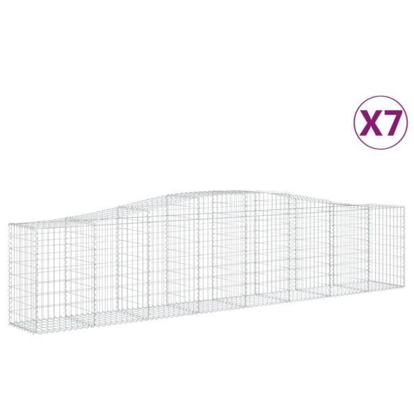VXL8720845565312_a_en_hd_1.jpg vidaXL Oblúkové gabionové koše 7 ks 400x50x80/100cm pozinkované železo – Obrázok 2