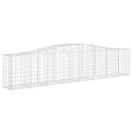 vidaXL Oblúkové gabionové koše 7 ks 400x50x80/100cm pozinkované železo – Obrázok 3