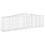 vidaXL Oblúkové gabiónové koše 4ks 400x50x100/120cm pozinkované železo – Obrázok 3