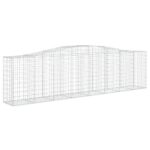 vidaXL Oblúkové gabiónové koše 6ks 400x50x100/120cm pozinkované železo – Obrázok 3