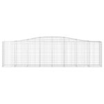 vidaXL Oblúkové gabiónové koše 6ks 400x50x100/120cm pozinkované železo – Obrázok 4