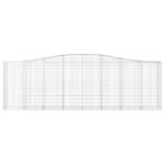 vidaXL Oblúkové gabionové koše 3 ks 400x50x120/140 cm pozink. železo – Obrázok 4