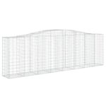 vidaXL Oblúkové gabionové koše 5 ks 400x50x120/140 cm pozink. železo – Obrázok 3