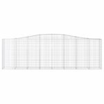 vidaXL Oblúkové gabionové koše 5 ks 400x50x120/140 cm pozink. železo – Obrázok 4