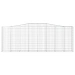 vidaXL Oblúkové gabionové koše 3 ks 400x50x140/160 cm pozink. železo – Obrázok 4