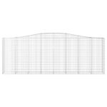 vidaXL Oblúkové gabionové koše 7 ks 400x50x140/160 cm pozink. železo – Obrázok 4