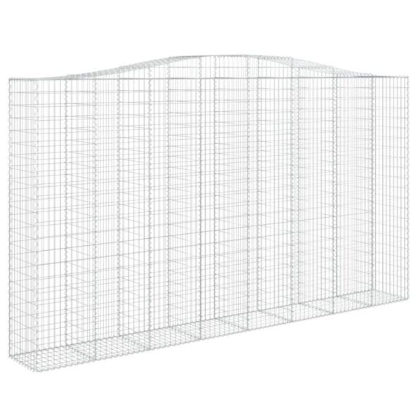vidaXL Oblúkový gabionový kôš 2 ks 400x50x220/240cm pozinkované železo – Obrázok 3