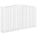 vidaXL Oblúkový gabionový kôš 4 ks 400x50x220/240cm pozinkované železo – Obrázok 3