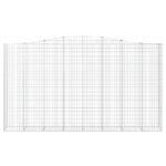 vidaXL Oblúkový gabionový kôš 4 ks 400x50x220/240cm pozinkované železo – Obrázok 4