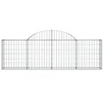 vidaXL Oblúkový gabionový kôš 3 ks 200x30x60/80 cm pozinkované železo – Obrázok 4