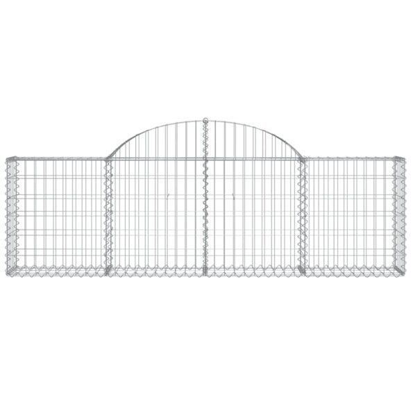 vidaXL Oblúkový gabionový kôš 6 ks 200x30x60/80 cm pozinkované železo – Obrázok 4