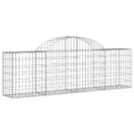 vidaXL Oblúkový gabionový kôš 8 ks 200x30x60/80 cm pozinkované železo – Obrázok 3