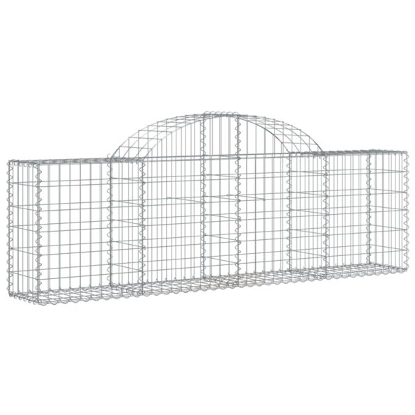 vidaXL Oblúkový gabionový kôš 8 ks 200x30x60/80 cm pozinkované železo – Obrázok 3