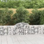vidaXL Oblúkový gabionový kôš 10 ks 200x30x60/80 cm pozinkované železo