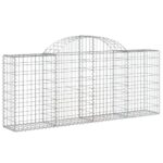 vidaXL Oblúkové gabionové koše 4 ks 200x30x80/100cm pozinkované železo – Obrázok 3