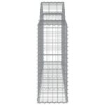 vidaXL Oblúkové gabionové koše 4 ks 200x30x80/100cm pozinkované železo – Obrázok 5