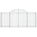 vidaXL Oblúkové gabionové koše 6 ks 200x30x80/100cm pozinkované železo – Obrázok 4