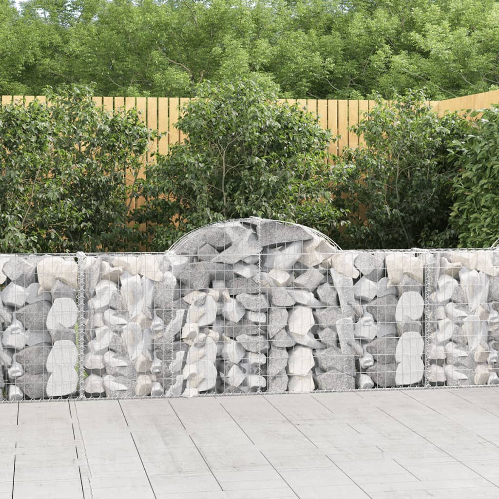 VXL8720845566760_m_en_hd_1.jpg vidaXL Oblúkové gabionové koše 6 ks 200x30x80/100cm pozinkované železo – Obrázok 1
