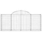 vidaXL Oblúkové gabionové koše 15ks 200x30x80/100cm pozinkované železo – Obrázok 4