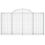 vidaXL Oblúkové gabiónové koše 4ks 200x30x100/120cm pozinkované železo – Obrázok 4