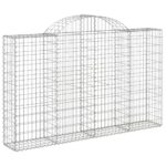 vidaXL Oblúkové gabionové koše 4 ks 200x30x120/140 cm pozink. železo – Obrázok 3